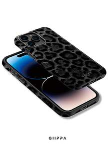 GIIPPA 1件黑色豹紋設計手機殼，適用於Phone 17 Pro Max，兼容Phone 16 Pro Max、15 Pro Max、14 Pro Max，韓系高端時尚趣味手機殼，兼容11/12/13/14/15/16 Pro Max Plus，優雅設計男女皆宜，聖誕節、情人節、復活節、婚禮季與生日送女友的完美禮物！ - 彩色 - 查看 3