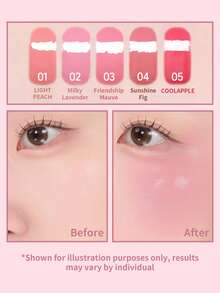 PERIPERA Syrupy Tok Cheek #02 Milky Lavender 1瓶 9g，冷調露水感薰衣草多功能液體腮紅，不卡粉，適合冷色調與橄欖色肌膚的日常冷調妝容 - 002 葡萄牛奶配方 - 查看 3