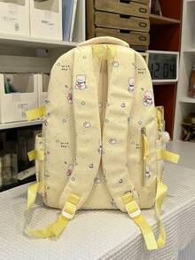 New Cartoon Back To School Season Versatile Couple Multi-Functional Large Capacity Comfortable Minimalist Elegant Backpack Suitable For Various Occasions (No Accessories Included) - Multicolor - View 5