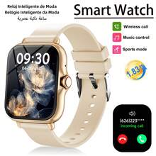 1 pieza Reloj inteligente deportivo unisex con pantalla táctil HD, correa de silicona cómoda, seguimiento de fitness, notificación de mensajes, seguimiento de calorías y distancia, control de música, cámara remota, compatible con smartphones, para el Día del Padre y uso diario - Multicolor - Ver 3