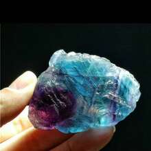 Natural Colorful Fluorite Aromatherapy Stone - Aquarium Landscape Decoration Crystal Mineral Specimen (Random One) - Multicolor - View 2