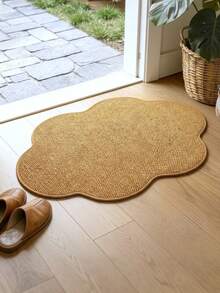 1pc Spring/Summer Best-Selling Solid Color Semi-Circle Wavy Shaped Rug, Bathroom Mat, Bathroom Carpet, Door Mat, Small Rug, Carpet, Small Rug, Floor Mat, Home Decor, Area Rug, Outdoor Mat, Home Decor, Area Carpet, Bedroom Carpet, Washable Carpet - Multicolor - View 2