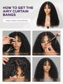 MEGALOOK Wig Lace Front Tanpa Lem 13x6, Rambut Keriting, 100% Rambut Manusia, Sudah Dibleaching dan Dicabut, Lace Transparan Garis Rambut Alami, Penutup Kepala Bernapas, Penutup Kepala dengan Tali Serut - SNatural - View 11