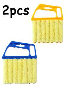 1pc Handheld Blind/Car Window Cleaner, Vent Cleaner, Curtain Duster With Removable Microfiber Cover For Convenient Cleaning, Air Conditioner, Car Vent, Fan Slot Cleaner, Home, School, Hotel, Christmas Cleaning Tool - Random Style - View 6