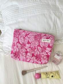 MEYOU FAIRY AGG, Bolsa de cosméticos de gran tamaño fresca y minimalista para mujeres, bolsa con forro interior, neceser de viaje portátil, bolso de mano, bolsa versátil para almacenamiento de productos de cuidado de la piel, organizador de productos de higiene femenina, regalo para mamá o novia, estuche de bolígrafos para estudiantes - Multicolor - Ver 17