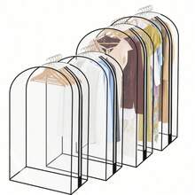 4 Pack Full Clear Zippered Garment Suit Storage Bags, Clothes Organizer Bags For Wardrobe - 2pcs 40in 2pcs 50in - View 1