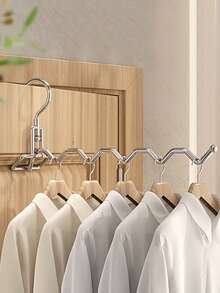 Foldable Outdoor Single-Tier Hanging Drying Rack – Space-Saving Door/Wall-Mounted Rack With Two Small Foldable Hangers; Suitable For Indoor Use And Balconies (Won't Damage Floor Tiles) - View 4