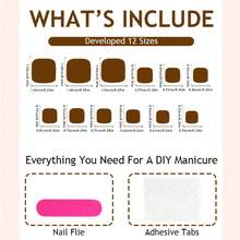 24Pcs Short Square Press-On Toenails, Nude Base With Thin Gold Metal French Frame, Tortoise Shell Print & Turquoise Rhinestone Mix Decor, Luxury Vintage Reusable False Toe Nail Kit For Summer Beach & Sandal Wear - Multicolor - View 5