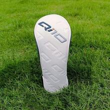 Set Pelindung Kepala Stik Golf Kulit PU Premium Logo Q10 untuk Driver, Fairway Wood & Hybrid, Pelindung Stik Golf Bordir dengan Lapisan Plush Lembut, Set Pelindung Kepala Tahan Air, Putih - Putih - View 10