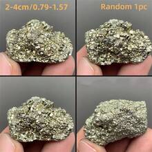 1件天然黃鐵礦原石(愚人金)-未拋光散裝水晶標本,適合滾筒拋光、珠寶製作、水晶與礦石收藏,DIY手工藝與形而上裝飾 - 黃色 - 查看 7