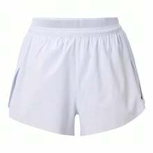 Nike Solid Color Lace-Up Mid-Rise Casual Comfortable Shorts With Lined Liner, Women's, Blue - Baby Blue - View 6