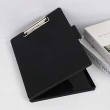 1pc Storage Clipboard - Large Capacity Multi-Function Folder, A4 Paper Folder, Side Opening Design, Desktop Storage Organizer, Portable Office Supplies Storage Container, Suitable For Office Supplies, School Supplies, Office Organization, Workspace Management, Compact Storage Box, Enterprise Workspace Storage Clipboard With Storage Space 8.5 X 11, A4 Plastic Clipboard Folder, With Separate Pen Compartment, Multi-Function Folder With Pen Slot Writing Pad Large Capacity Test Paper Material Storage Box Office Learning File Box - Multicolor - View 12