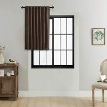 1 pieza/2 piezas Cortinas opacas de unicolor/Cortinas con bolsillo para barra/Cortinas con pestaña trasera/Cortinas con clip/Múltiples métodos de colgado/Cortinas opacas para habitación/Cortinas opacas con protección de privacidad y aislamiento térmico/Adecuadas para sala de estar, dormitorio, sala de estudio/Cortinas de color marrón oscuro - marron oscuro - Ver 35