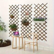 2 Pack Expandable Wooden Plant Trellis, Adjustable Garden Lattice Fence - View 3
