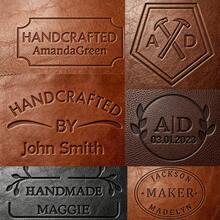 Stempel Merek Gaya Palu Logo Kustom dengan Pegangan, Stempel Kuningan Kulit yang Dipersonalisasi, Besi Merek Tanpa Api untuk Pengrajin - MultiWarna - View 10