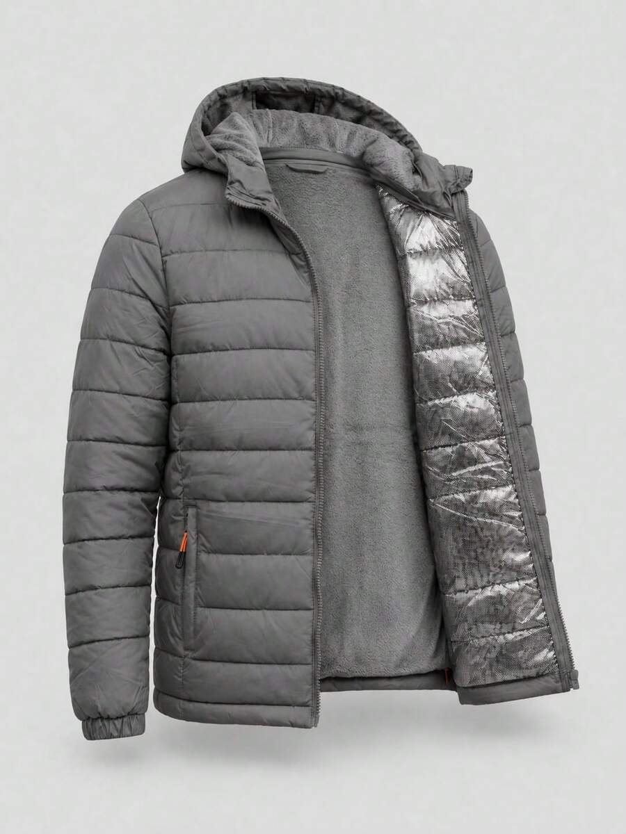 Thermal Jacket/Bobby Jacket, Padded And Lined, For Trekking, Snow, And Extreme Cold - 灰色 - 查看 1