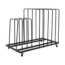 RibasuBB Portable Iron Painting Drying Rack With Wheels, 9 Compartments, Removable U-Shape Columns, Rustproof High-Temp Finish, 2 Brake Wheels - A - View 8
