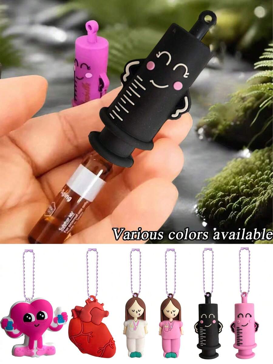 1pc Syringe-Shaped Ampoule Opener, Syringe Design Bottle Cap Opener, Nurse/Doctor Ampoule Opening Assistant Tool, Suitable For Home Medical Scenarios, Doctors And Nurses - Multicolor - View 1