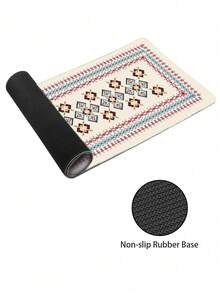 1pc Bohemian Geometric Pattern Table Mat, Carpet Game Mouse Mat, With Non-Slip Base And Lock Edge, Multi-Size Selection, Can Be Used For Room Decoration Back To School Office - View 3