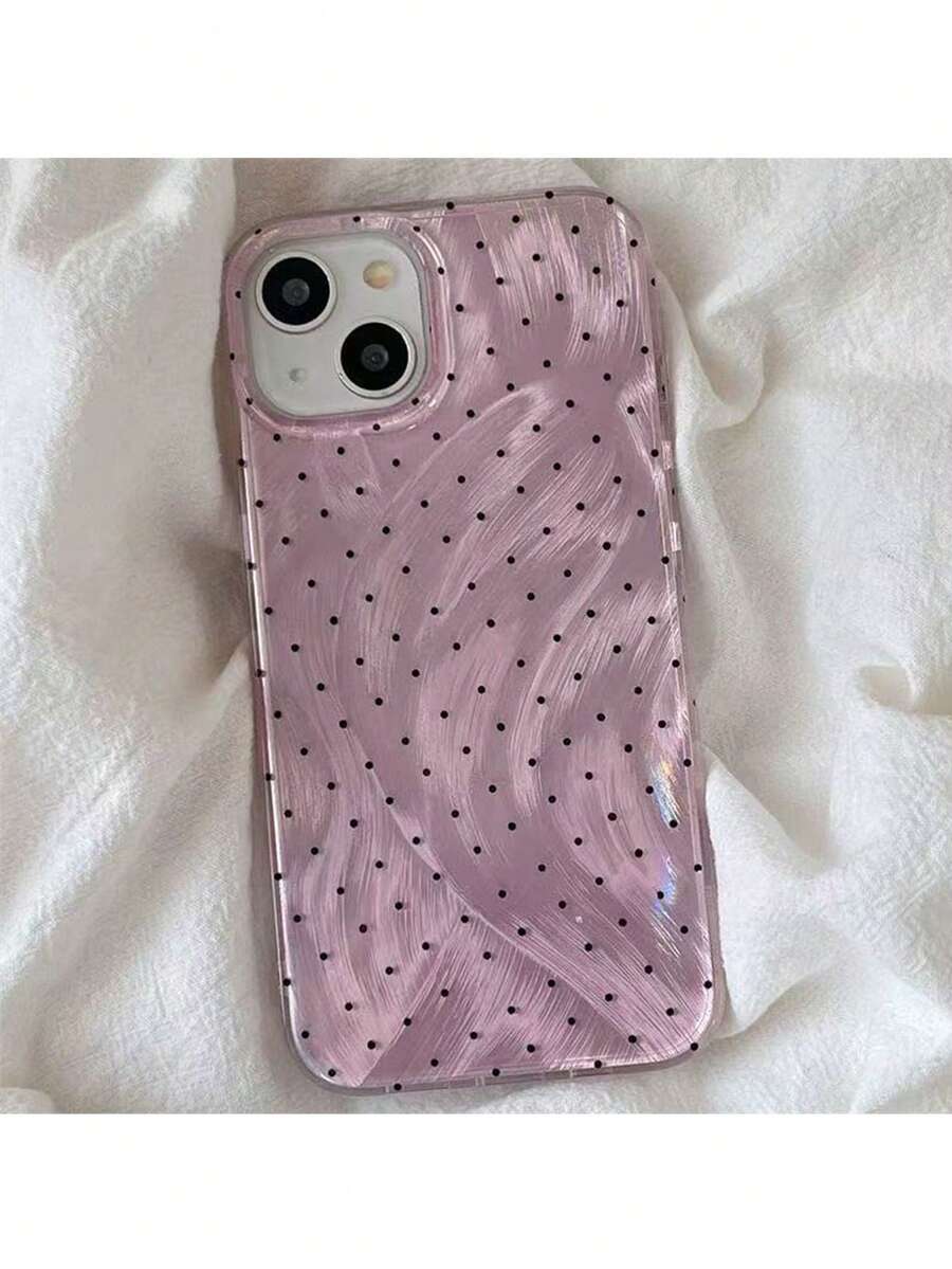 1 buah Casing Ponsel Gaya Korea Baru Motif Ekor Rubah Ungu Polkadot, Desain Minimalis Premium Kompatibel dengan Apple 17 Pro Max, Modis Kompatibel dengan Apple 16, Unik Kompatibel dengan Apple 15 Pro, Gaya Bisnis Kompatibel dengan Apple 14 Plus, Kompatibel dengan Apple 13, Kartun Kompatibel dengan Apple 12 Pro Max, Pelindung Anti Guncangan Kompatibel dengan Apple 11 - Purple - View 1
