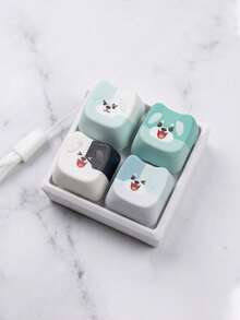 Keycaps/ Dog Keycap/Dog Shaped Top White Base/No Lighting Or Illumination Effect/Suitable For Bag, Backpack Pendant, Computer Keycap Installation - Multicolor - View 5