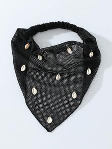 1件原創花卉圖案刺繡捲邊女用髮帶，適合日常穿著與度假 - 彩色 - 查看 13
