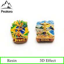 1個巴西風景3D樹脂冰箱磁鐵，嘉年華舞者、里約基督像熱門創意旅遊紀念磁鐵，居家廚房裝飾手工藝品，節慶禮物 - 1PC - 查看 10