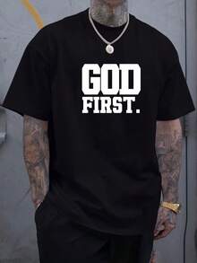 Men T-Shirts - 黑色 - 查看 1