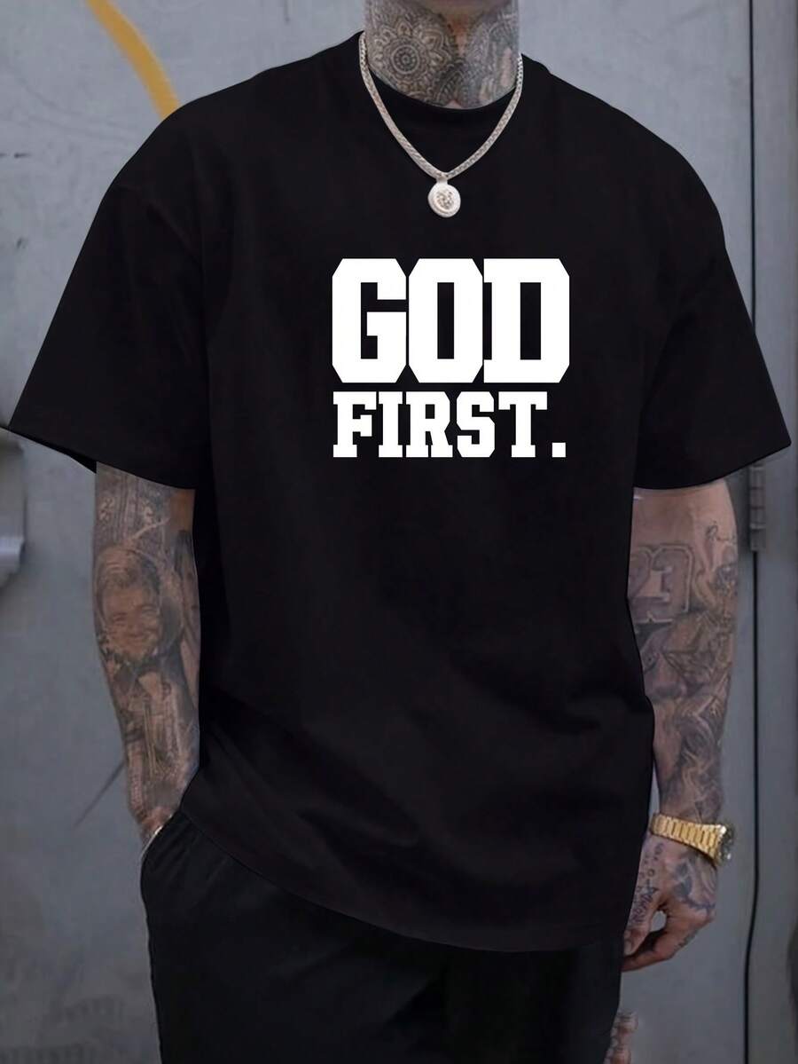 Men T-Shirts - 黑色 - 查看 1