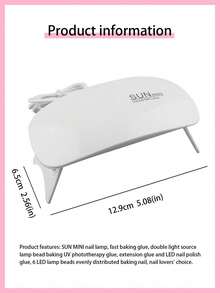 粉色迷你凝膠美甲燈，6顆燈珠UV/LED美甲烘乾燈，便攜式Micro USB電源線家用凝膠固化燈，快速照明與固化，適合美甲藝術與旅行，精緻實用，為您帶來完美美甲體驗 - 彩色 - 查看 10
