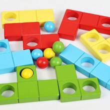 Children's Wooden Magic Cube Block Game, Educational Puzzle Toy For Boys And Girls, Intelligence And Logical Thinking Training, Geometric Building Blocks - Multicolor - View 8