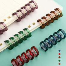 5-Hole Binding Rings Loose-Leaf Binder Rings Snap-Lock Multi-Hole Punch Loose-Leaf Paper Plastic Clips - A - View 2