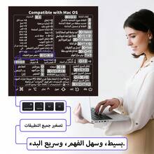 3pcs/Set Arabic Keyboard Shortcut Stickers Compatible With WINDOWS+ Word/ Excel + Quick Reference Keyboard Shortcut Stickers - View 9