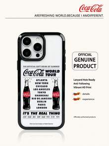 Coca-Cola Classic Phone Case, Vibrant And Passionate, Made Of Lightweight Materials With Anti Drop And Anti Slip Design, Protecting Your Phone Case In Cartoon Anime Style, Compatible With Apple 17, 17 Air,17 Pro,17 Pro Max,11,12,13,15,16 Pro,16 Pro Max,14 Plus,15 Plus,16 Plus,15 Pro,16 Pro Max,XR Waiting For The Model. Suitable For Gifting To Friends And Family - Black - View 1