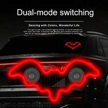 Solar Powered Bat Shaped Suction Cup Car Atmosphere Light, Halloween LED Decorative Light, Suitable For Car Windows, Interior Decoration And Car Hanging System, Solar Powered Decorative Lighting - Bat Lamp - View 5