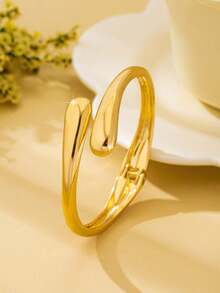1pc Exaggerated Vintage Elegant Enamel Drip Water Drop Spring Bracelet Suitable For Party, Banquet And Daily Wear - Bracelet - View 6
