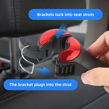 Car Rear Seat Headrest Rotating Telescopic Adjustable Bracket Phone Tablet Holder - Upgraded Version (black) - View 9