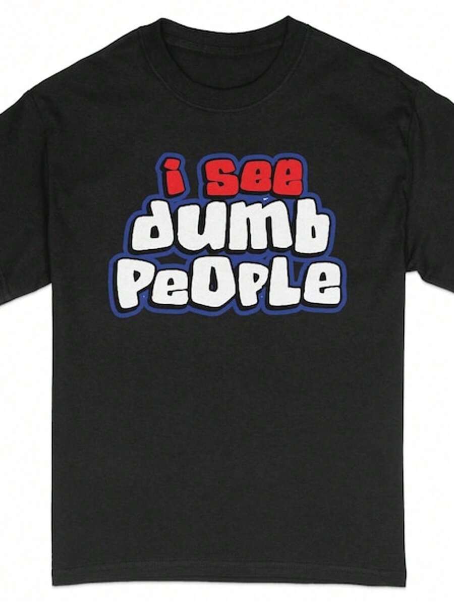 Interesting Introverts T Shirt_Ironical Social Interaction Pattern T Shirt - 黑色 - 查看 1