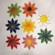 8PCS Colorful Floral Wall Decorations Suitable For Gardens, Courtyards, Living Rooms, Bedrooms, Patios, And Balconies-No Electricity Required; Ideal As Outdoor Fence Art Or Gifts For Friends And Family. - Multicolor - View 9