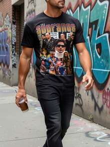 Men Outdoor Tees & Tanks - Black - View 1