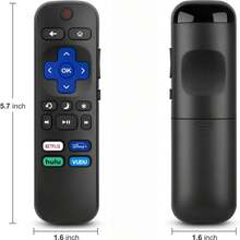 Control remoto de repuesto para --L-Onn---Westinghouse-Insignia-Ele Ment Ro&Ku TV - Negro - Ver 3