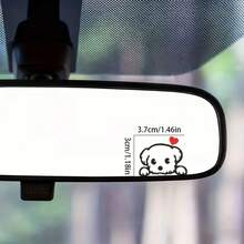 Cute Cartoon Dog Car Motorcycle Off-Road Vehicle Pickup Truck Window Wall Decal Rearview Mirror Sticker - Add Some Fun To Your Rearview Mirror Suitable For Motorcycle Helmet Stickers - A - View 3