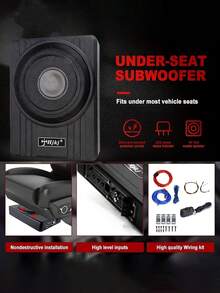 Ultra-Thin 10-Inch Car Subwoofer - 600W High Power, Pure Bass, Easy Installation, Suitable For Cars, Trucks, RVs - Black - A - View 4