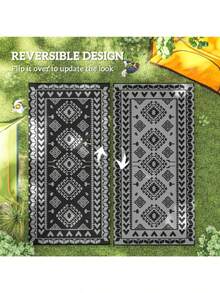 Reversible Outdoor Rug  Shipping (Prohibited By -) - as Pic - View 8