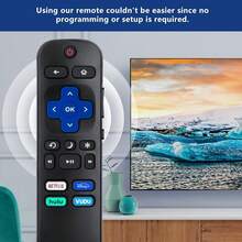 Control remoto de repuesto para --L-Onn---Westinghouse-Insignia-Ele Ment Ro&Ku TV - Negro - Ver 4