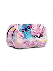 Stitch Multi-Function Compartment Pencil Case, Durable Fabric Storage For Brushes, Pencils, Erasers, Stationery Bag, Lightweight Portable Canvas Large Capacity Stationery Bag, Multi-Layer Storage Zipper Pencil Case, Practical For Middle And High School Students, Cute Cartoon Pencil Case, Highly Attractive Stationery Bag For Elementary Students, Large Capacity Zipper Pencil Storage Bag For Children - Multicolor - View 20