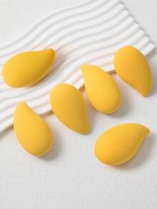 15pcs Large Mango Shaped Makeup Sponges, Suitable For All Skin Types Makeup Tool - Orange - View 2
