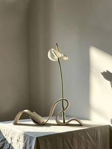 1pc Wavy Shaped Flower Vase, Ribbon Shaped Book Storage Rack, Decorative Storage, Home Decor Vase, Flower Pot, Creative Bookend, Minimalist Wavy Design, Suitable For Study, Office Desk, Living Room, Home Decor, Decorative Ornament, Other Storage Rack, Wedding, Dorm Storage - Multiple Styles - View 7