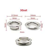 10/30/50 Set Metal Eyelet With Washer Grommet Ring Air Hole Rivet For Leather Bag Shoes Belt Cap Clothes - A - View 63