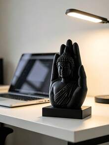 Black And White Buddha Hand Sculpture, Desktop Buddha Statue, Meditation Decor, Office Decor, Desktop Sculpture - Suitable For Home, Office And Other Scenes - Home Decor | Desktop Statue | Office Decor | Best Gift For Friends - Buddha's Hand Sculpture - View 7